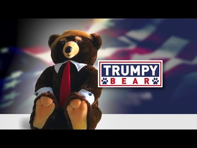 Behold the mysteries of this unhinged ad for a Trump stuffed bear