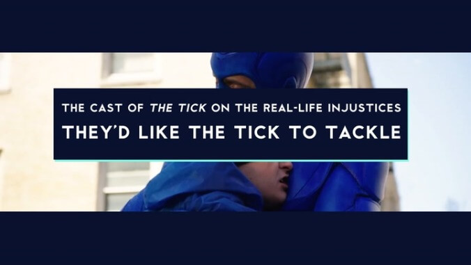 The cast of The Tick thinks the superhero would have no tolerance for Trump's bullshit