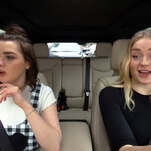 The Stark sisters are getting along fine in their Carpool Karaoke preview