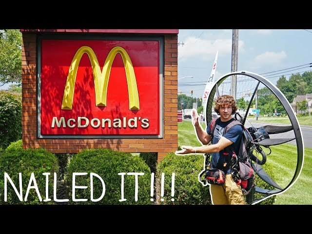 Guy wants McDouble, flies to McDonald’s in dangerous, handmade flying machine