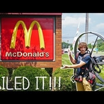 Guy wants McDouble, flies to McDonald’s in dangerous, handmade flying machine