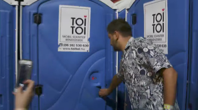 Nothing to see here, just a secret rave being held inside a Porta Potty