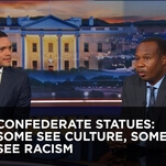 Roy Wood Jr. and Trevor Noah brainstorm about those Confederate monuments on The Daily Show