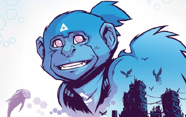 Angelic uses art, humor, and monkeys to sell a serious comic