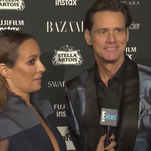 Jim Carrey freaks out the squares on the red carpet