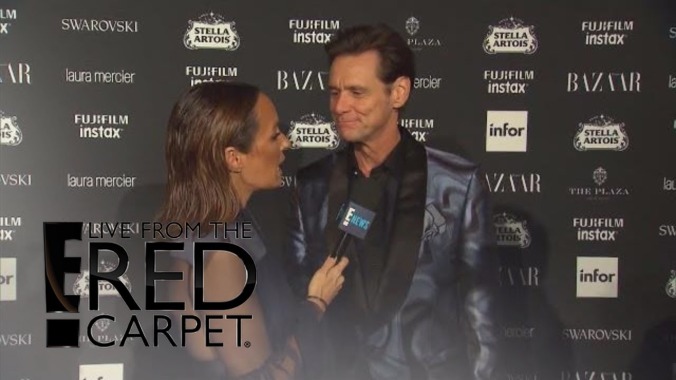 Jim Carrey explains weird, metaphysical Fashion Week interview by getting even more weird and metaphysical