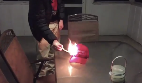 It’s Friday afternoon—here are some videos of sad Trump boys burning their MAGA hats