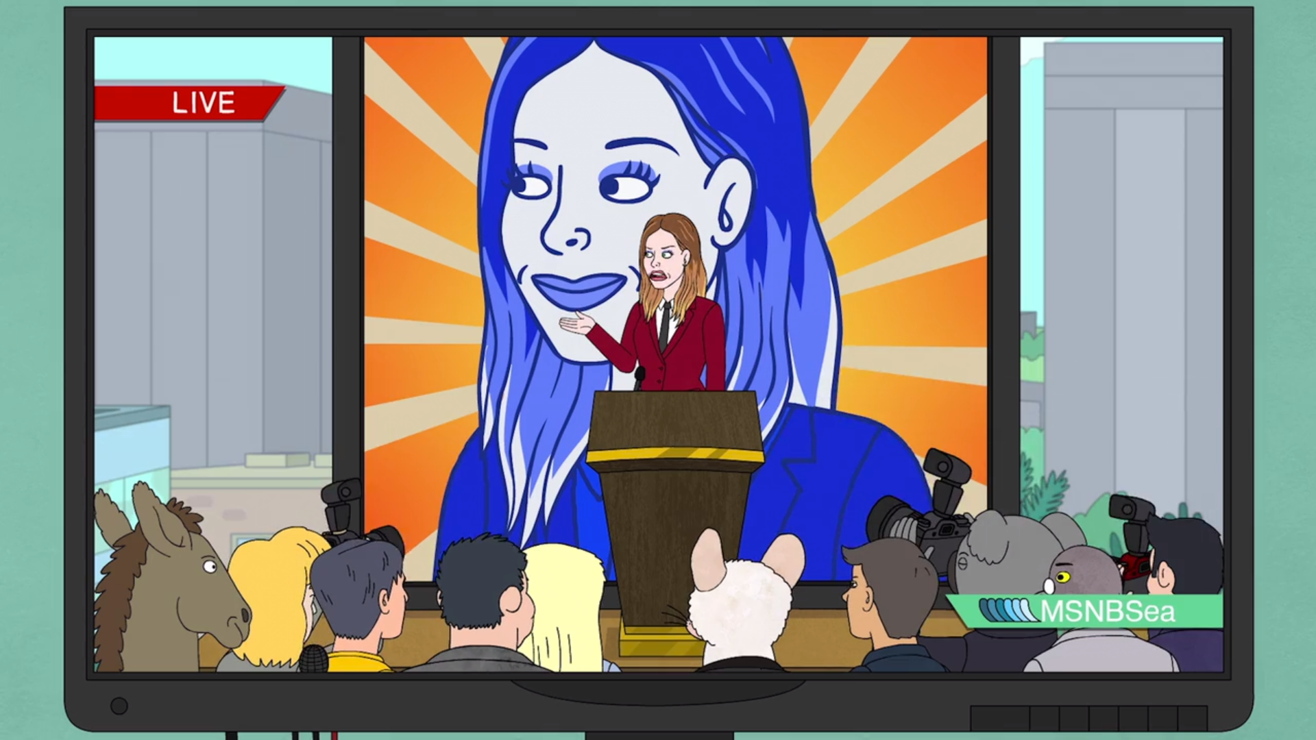 There's personal
and narrative backsliding all over BoJack Horseman