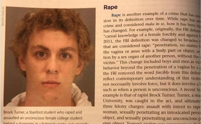 Brock Turner's mugshot is now part of a textbook definition of rape