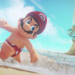 Rejoice: Here are Mario's nipples, glistening in the sun as God intended