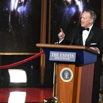 We’re not sure what Sean Spicer was doing at the Emmys either