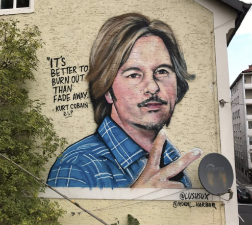 Beautiful, inspirational mural confuses David Spade for Kurt Cobain