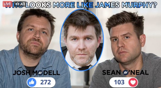 Which A.V. Club staffer looks most like LCD Soundsystem's James Murphy?