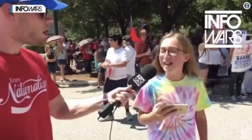 Watch a kid call an Infowars host “a fucking idiot”