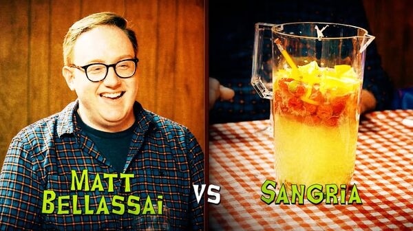 Matt Bellassai battles a barf-inducing batch of sangria in our new series Dice Of Disgust