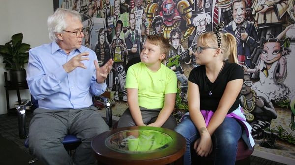Arthur creator Marc Brown shares words of wisdom with two A.V. Club kids