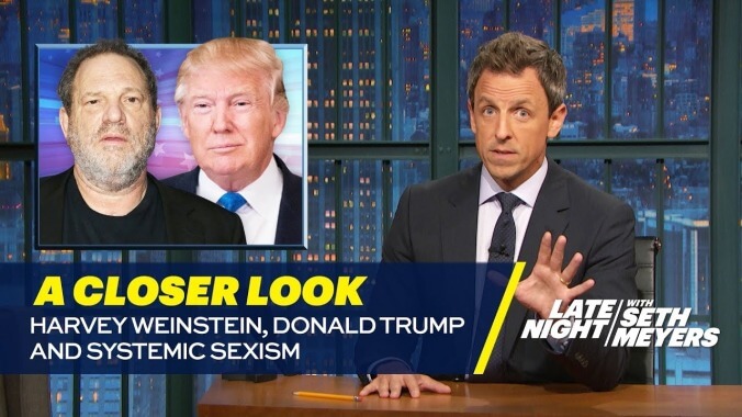 Seth Meyers calls out “powerful, predatory” men and the system that sustains them on Late Night