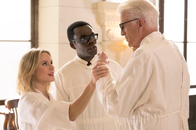 Chidi wrestles with “The Trolley Problem” on a brilliantly funny The Good Place