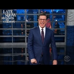 Stephen Colbert (and God) laugh as the GOP “comes apart at the seams”