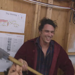 Watch James Franco go undercover as The Shining's Jack Torrance at a haunted house