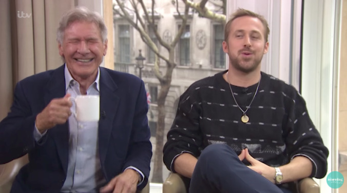 Watch Harrison Ford express actual, human joy as an interview goes off the rails