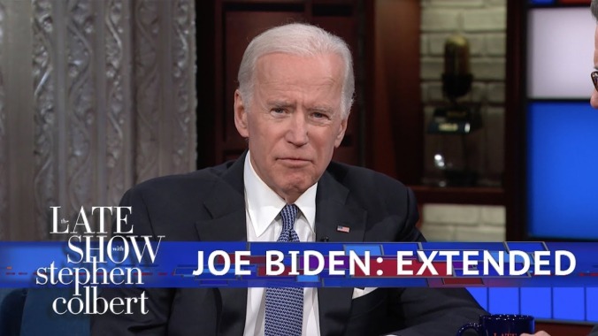 Joe Biden won’t tell Stephen Colbert if he wants to be president, makes damn clear who shouldn’t be