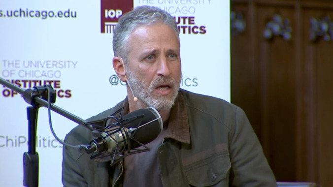 At some point, Jon Stewart will probably have to address claims he’d never heard the Louis CK allegations