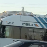 Big, dumb bus ruins the implosion of the Georgia Dome for everyone