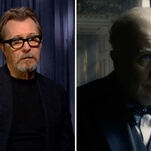 Gary Oldman stayed in full Churchill makeup on the set of Darkest Hour