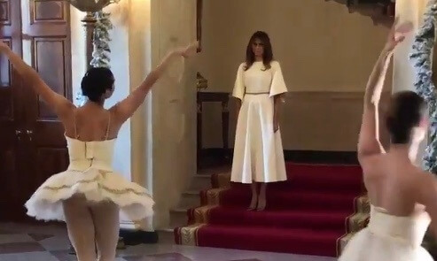 Here’s Melania Trump enjoying a ballet performance in a hell of her own making