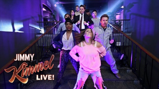 A dancing Channing Tatum stepped into the host's shoes for Wednesday's Jimmy Kimmel Live!