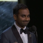 Aziz Ansari accepts a comedy award by shitting all over the show