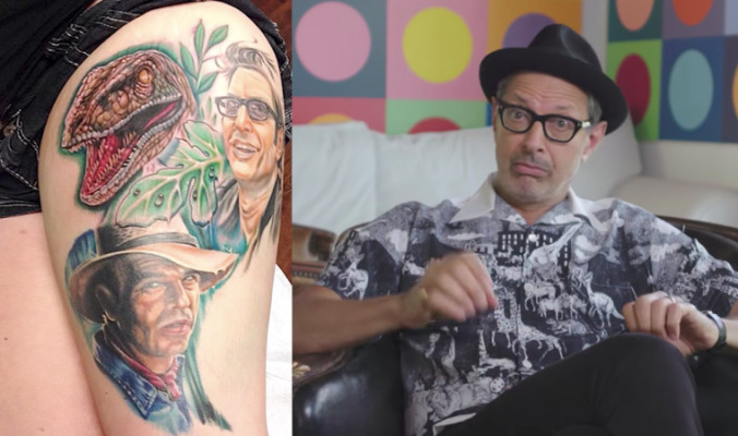 Jeff Goldblum rates Jeff Goldblum tattoos on a scale of 10 possible Goldblums