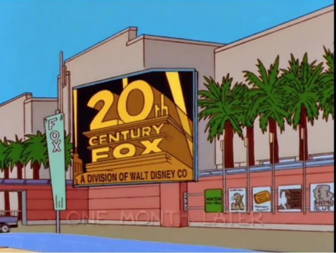 The Simpsons also predicted Disney purchasing 21st Century Fox