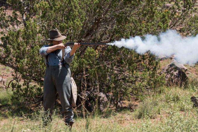 On Godless, the villain makes threats, but the townsfolk hold the promise