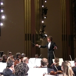 Watch (and listen) to a woman supplying an accompanying scream at the orchestra