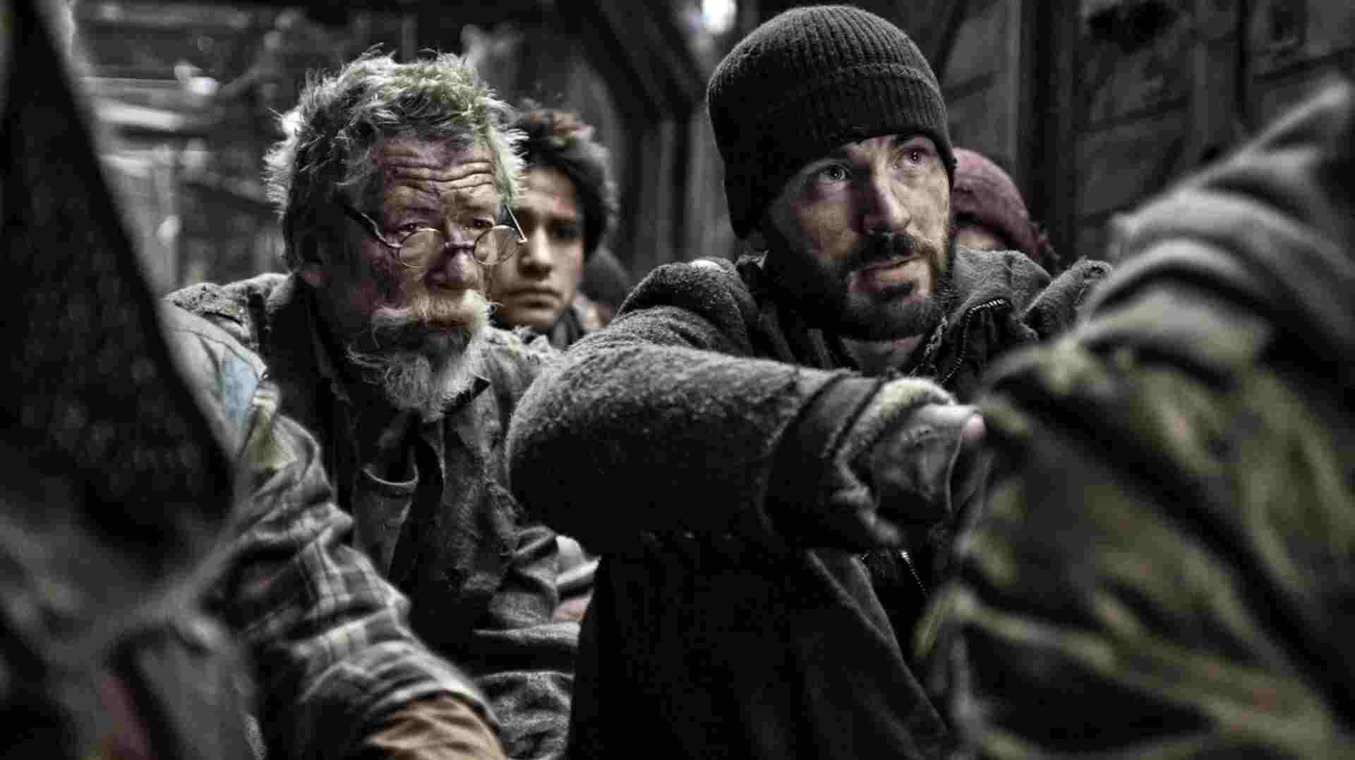 Captain America leads the resistance in the locomotive end-times fable Snowpiercer