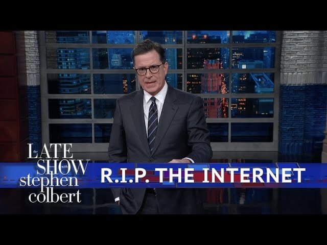 Stephen Colbert mourns net neutrality—and that feeling of hope after Roy Moore's defeat