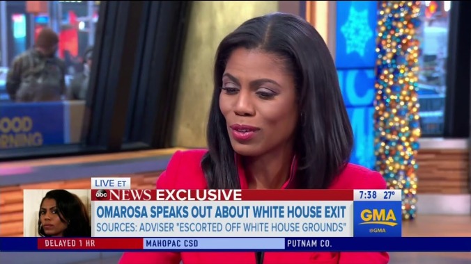 Omarosa explains that, actually, no, she didn't get fired