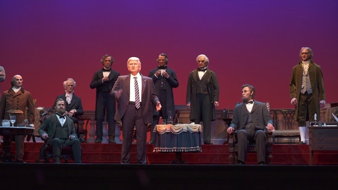 Terrifying mockery of a president sworn in at former
happiest place on Earth 