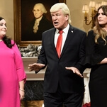 Alec Baldwin's Donald Trump returns to SNL, bringing holiday hate with his "tree of shame"