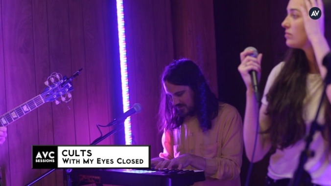Cults bring the mellow, synth-heavy “With My Eyes Closed” to AVC Sessions
