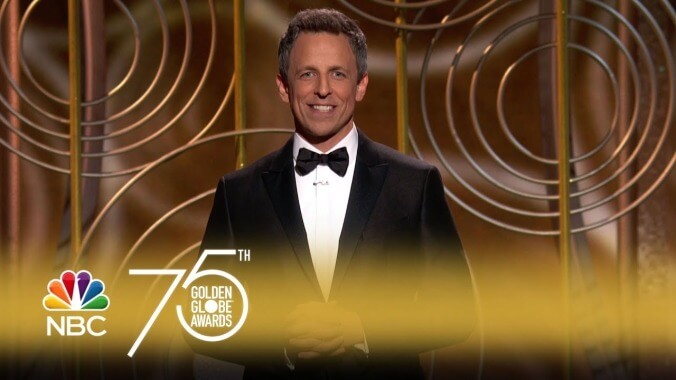 Seth Meyers asks women to lead us into the future in searing Golden Globes monologue