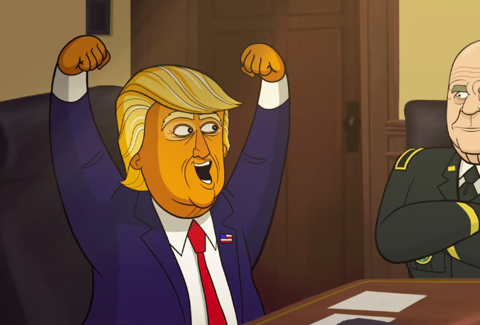 Stephen Colbert's Our Cartoon President takes some uncharacteristically weak Trump jabs in its first trailer