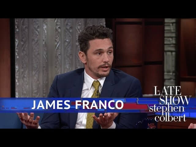 Stephen Colbert taped his show just in time to ask James Franco about those sexual misconduct allegations