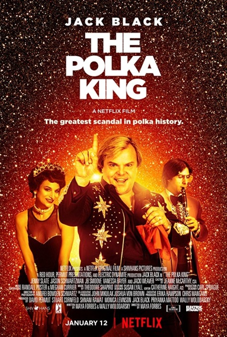 Jack Black and Jenny Slate can’t find the satire in The Polka King’s goofy true crime