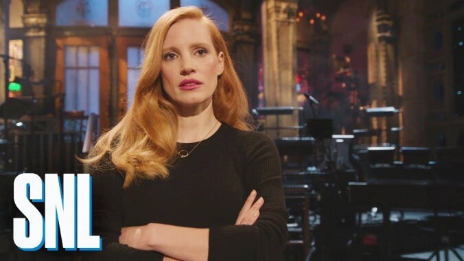 Jessica Chastain takes her chances hosting Saturday Night Live