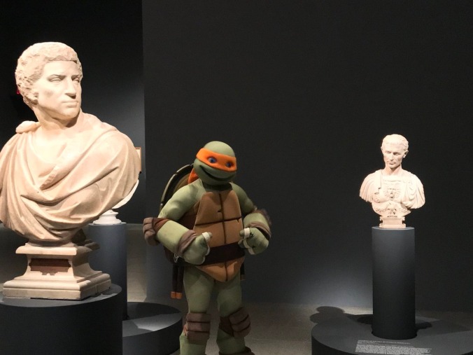 Ninja Turtles’ Michelangelo views work of lesser Michelangelo