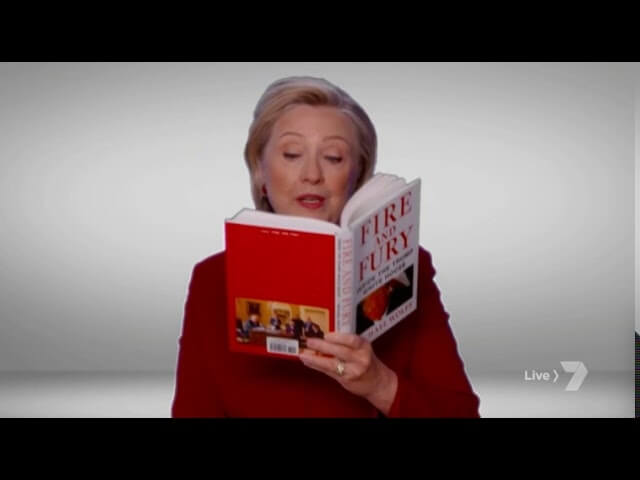 Hillary Clinton tries to secure her next Grammy by reading for the Fire And Fury audiobook