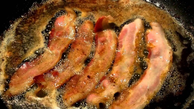 Rest your weary head with a 45-minute video of sizzling bacon